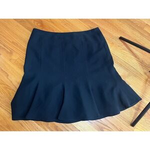 Vintage Nygard Petites Black Knee Length Fit & Flare Skirt Back Zip 14P